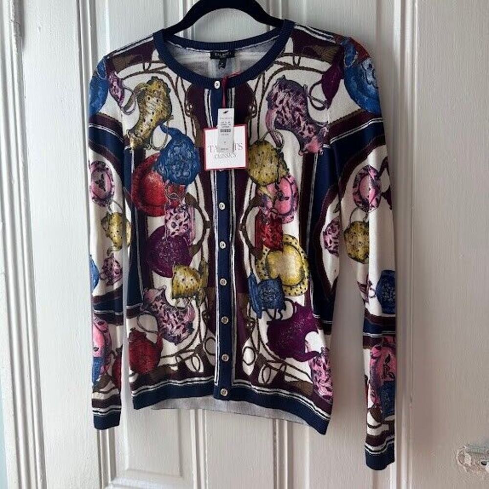 Talbots Multicolor Patterned Cardigan